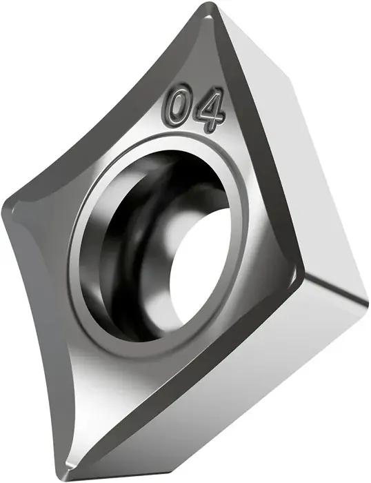 Direkt Vom Hersteller Drehwendeschneidplatte ISO CCGT 09T308F-AL:T0315 D.4,4mm PVD beschichtet Silber VE: 10 Stück
