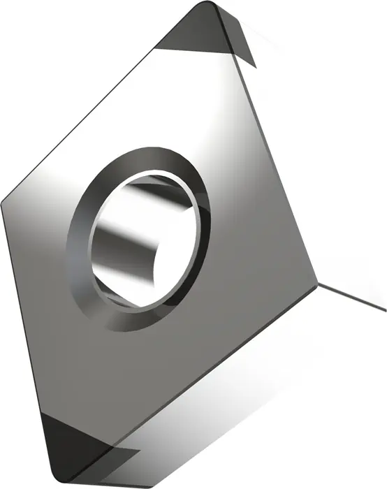 Begrenztes Angebot Drehwendeschneidplatte ISO CNGA 120408S01020B:TB310 D.5,16mm Silber-Schwarz VE: 2 Stück