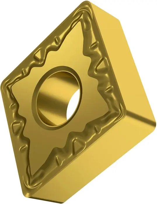 Ausverkauf Drehwendeschneidplatte ISO CNMG 120408E-FM:TT310 D.5,16mm PVD beschichtet Gold VE: 10 Stück