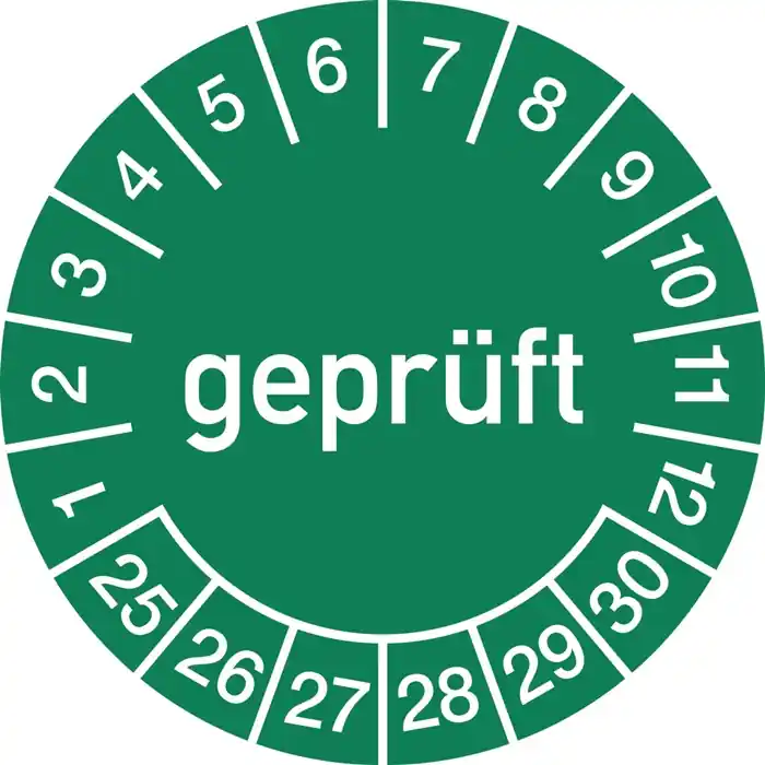 Mehrjahresprüfplakette D.30mm gepr.2026-2031 Folie Btl.a 100 St. Preis Gesenkt