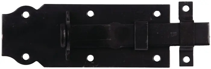 Schlossriegel L.120mm B.44mm ger.STA verzinkt,schwarz ku.-besch.GAH VE: 10 Stück Top-Preis