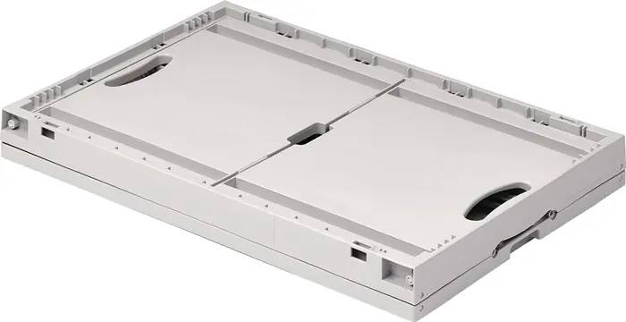 Knallerangebot Faltbox L600xB400xH323mm Inh.67l hellgrau o.Deckel PP Durchfassgriffe