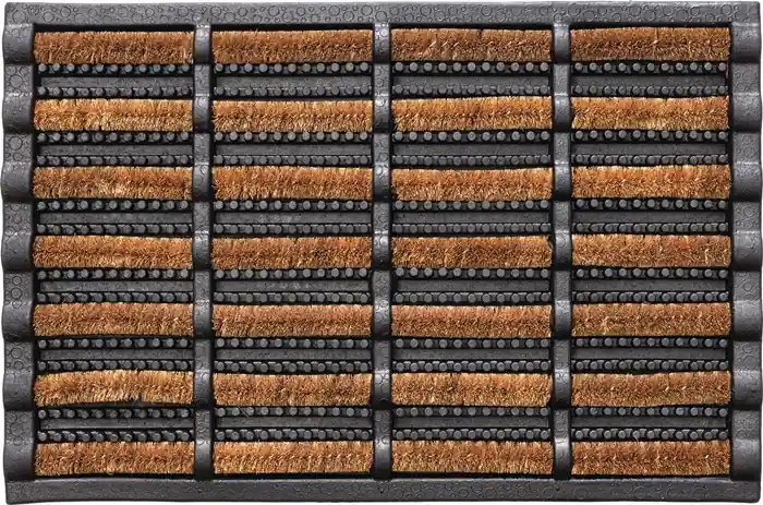 Versand Am Gleichen Tag Fußmatte schwarz/natur 60% Gum./40% Kokos L600xB400xS25mm