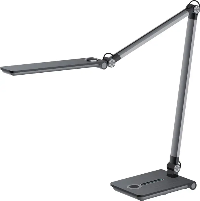 Super-Preis Schreibtischleuchte Wave grau metallic H.max.760mm Standfuß m.LED HANSA