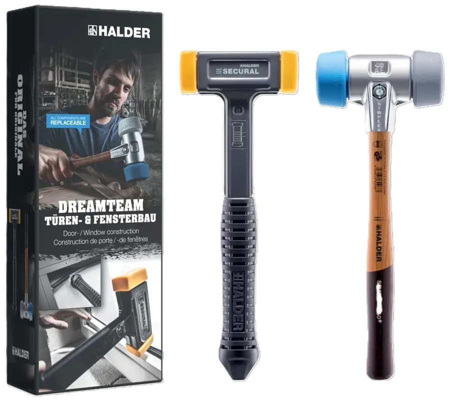 HALDER Aktionsbox SIMPLEX-Schonhammer 50:40, TPE-soft / TPE-mid und SECURAL plus-Schonhammer Neu