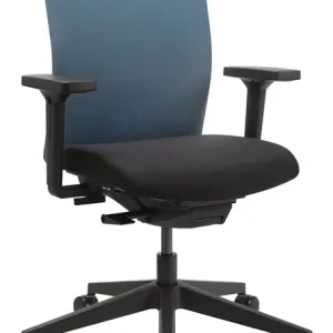 Bürodrehstuhl Synchr.-M.schwarz/petrolblau 420-540mm m.Lehnen Trgf.110kg TOPSTAR Preiswert