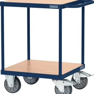 Tischwagen 2 Ladeflächen L600xB600mm saphirblau Trgf.500kg TECWERK Must-Have