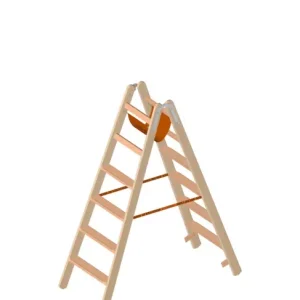 Layher Holzstehleiter 1020 mit 80 mm Stufen beidseitig begehbar Begrenztes Angebot