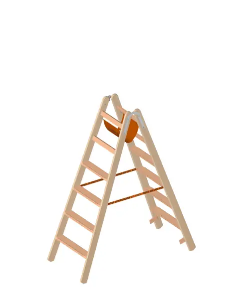 Layher Holzstehleiter 1020 mit 80 mm Stufen beidseitig begehbar Begrenztes Angebot