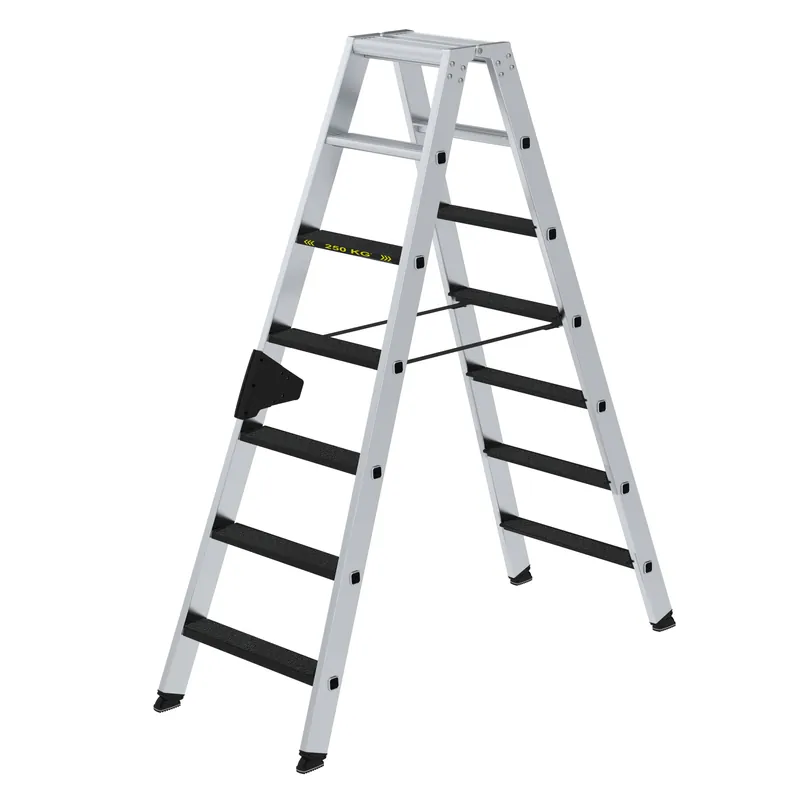 MUNK Stufen-Stehleiter 250 kg beidseitig begehbar mit Clip-Step R13 Finale Aktion