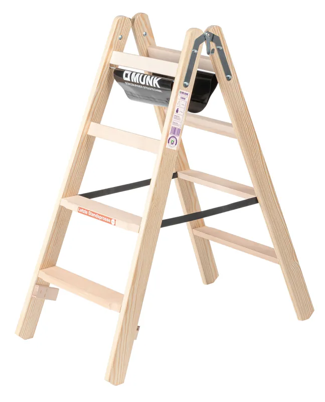 MUNK Stufen-Stehleiter Holz Preis Gesenkt