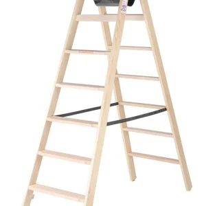 MUNK Stufen-Stehleiter Holz Mega-Angebot