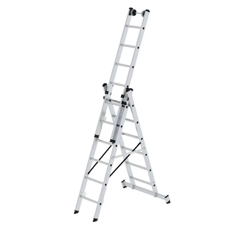Preiswert MUNK Sprossen-Mehrzweckleiter 3-teilig mit nivello®-Traverse