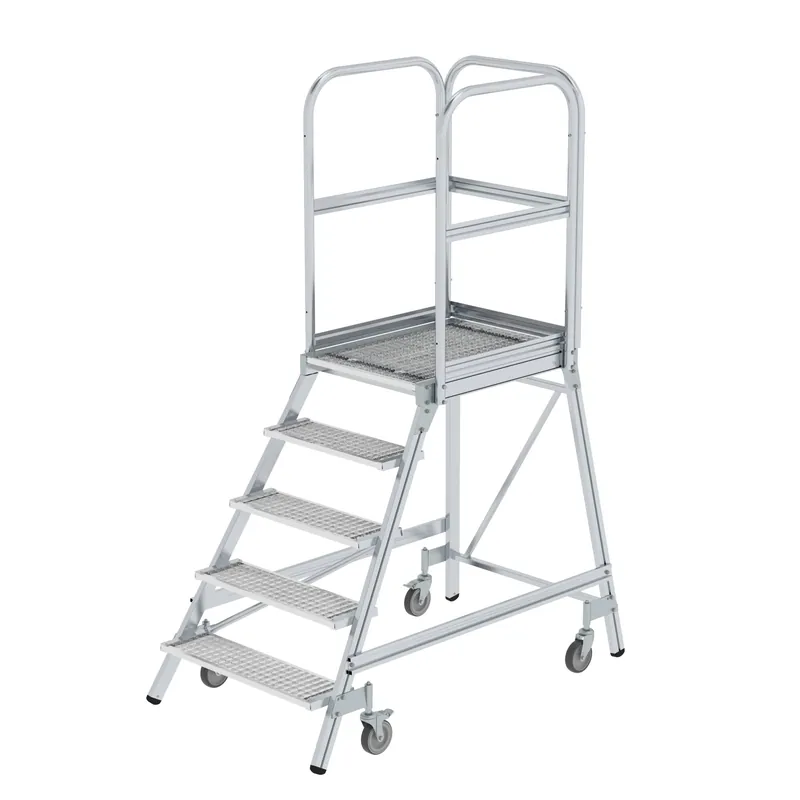 Saisonangebot MUNK Podesttreppe einseitig begehbar mit Federrollen