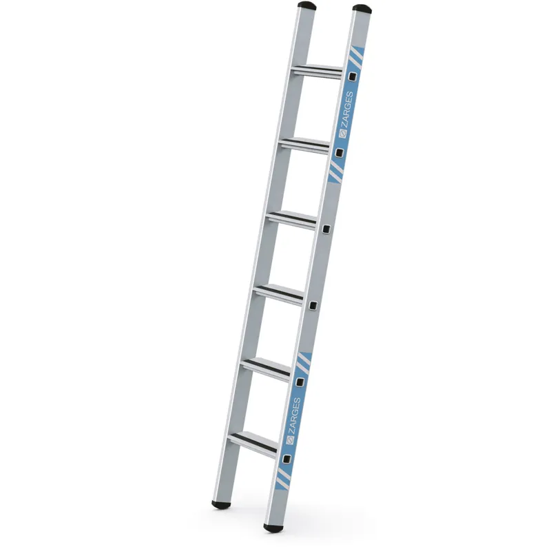 Versand Am Gleichen Tag ZARGES Gebördelte Stufen-Anlegeleiter Saferstep L - Aluminium eloxiert