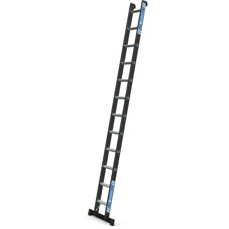 ZARGES Gebördelte Sprossen-Anlegeleiter Megastep L - Aluminium eloxiert Versand Am Gleichen Tag