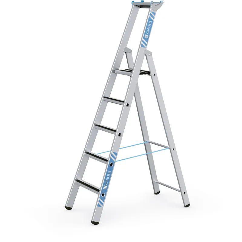 Jetzt Kaufen ZARGES Gebördelte Stufen-Stehleiter R13step S