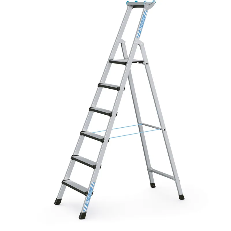 Bestseller ZARGES Geschraubte Stufen-Stehleiter Comfortstep S - Aluminium eloxiert