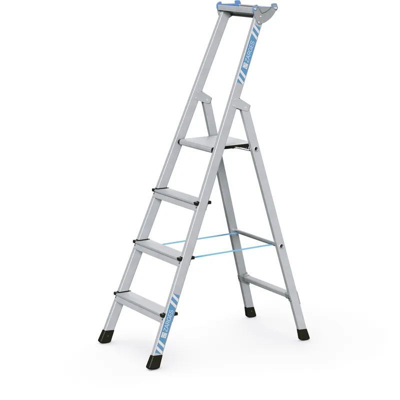 ZARGES Genietete Stufen-Stehleiter XLstep S - Aluminium eloxiert Versand Am Gleichen Tag