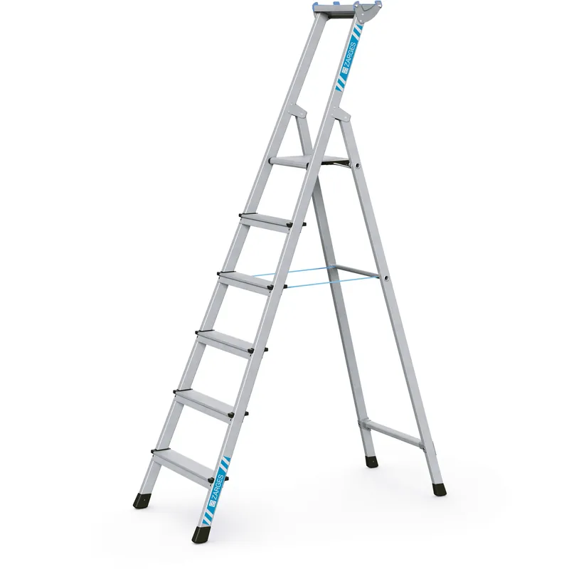 ZARGES Genietete Stufen-Stehleiter XLstep S - Aluminium eloxiert Must-Have
