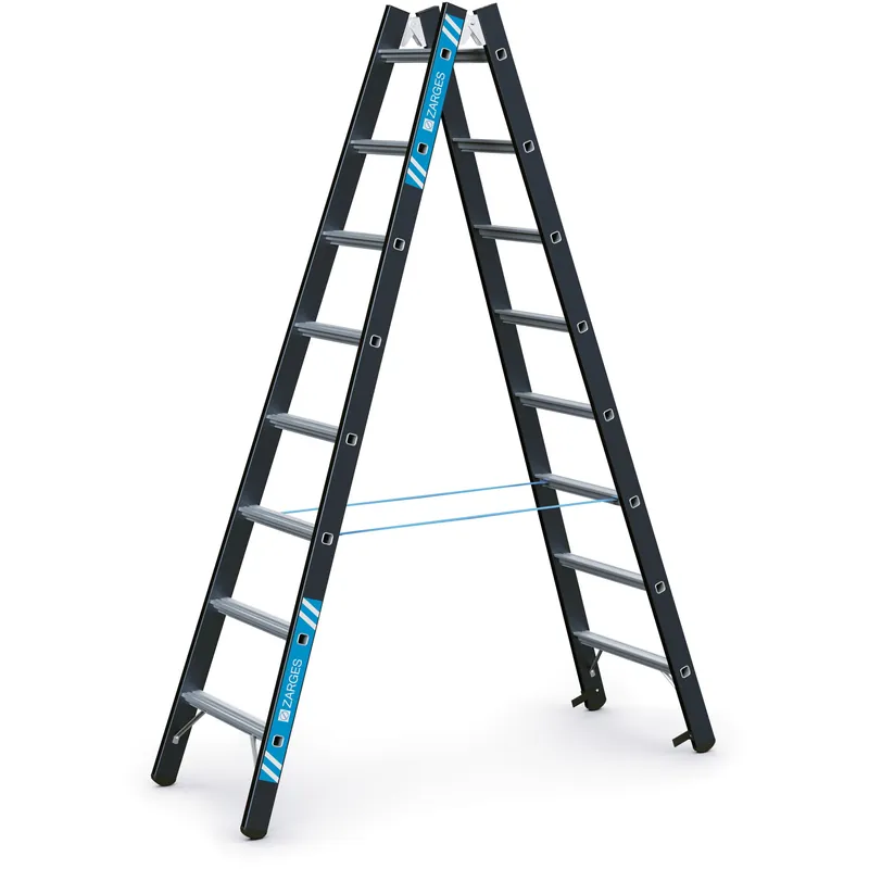 ZARGES Gebördelte Sprossen-Stehleiter Megastep B - Aluminium eloxiert Top-Seller