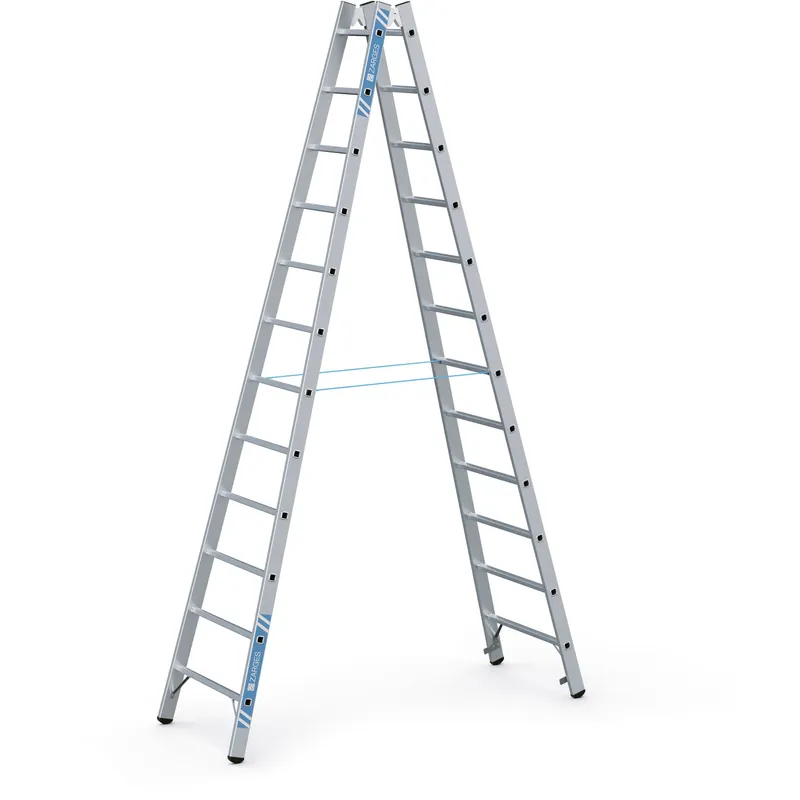 Rabatt ZARGES Gebördelte Sprossen-Stehleiter Coni B - Aluminium natur