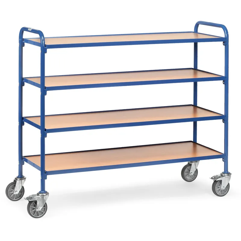 Geprüft fetra Beistellwagen pulverbeschichtet blau/RAL 5007