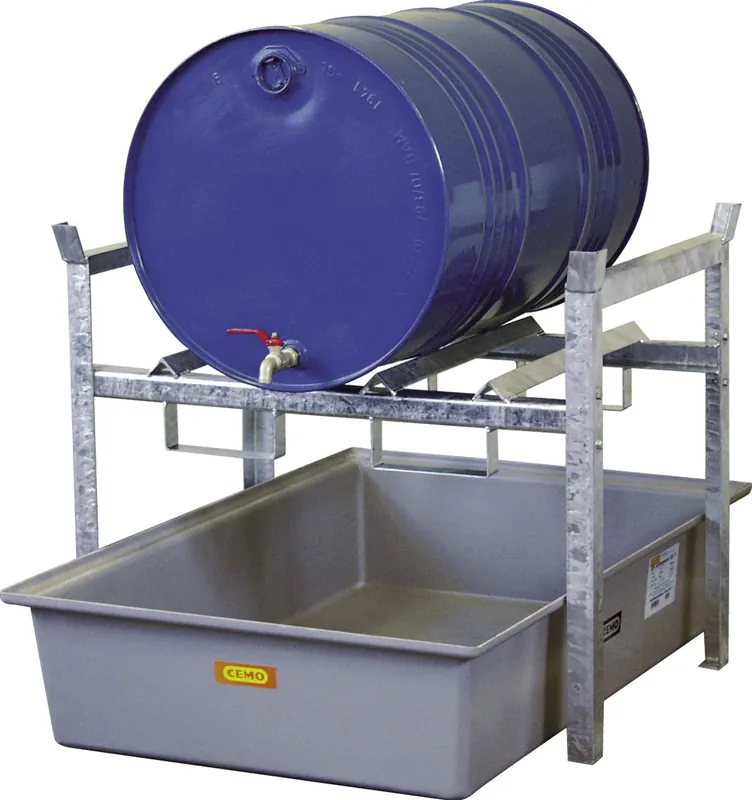 CEMO Fassregal Typ 400 mit GFK-Auffangwanne 220 Liter Knallerangebot