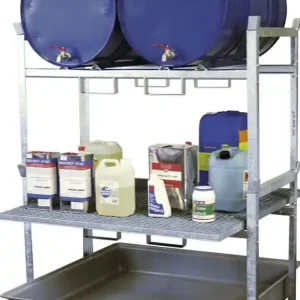 CEMO Fassregal Typ 800 mit GFK-Auffangwanne 220l Echt
