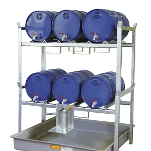 Beliebt CEMO Fassregal Typ 800 mit GFK-Auffangwanne 220l