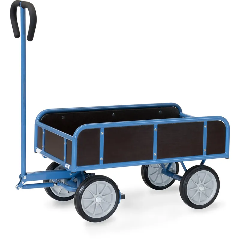 Top-Preis fetra Handwagen 2-Achser pulverbeschichtet blau/RAL mit 4 Wänden