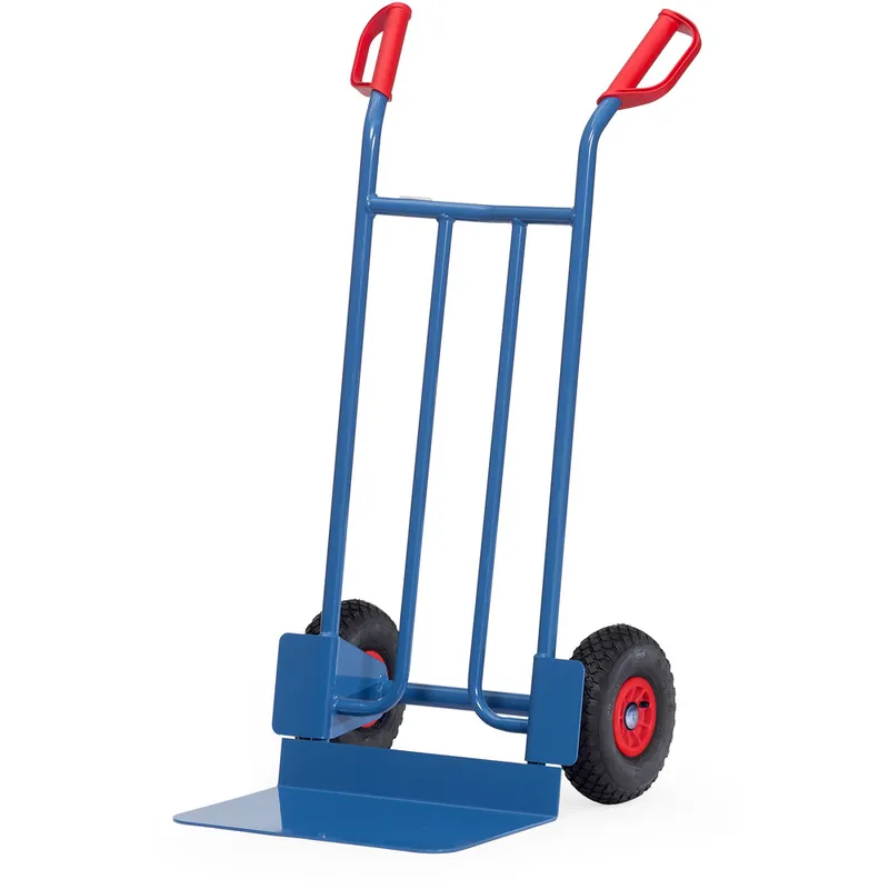 Begrenztes Angebot fetra Stahlrohrkarre pulverbeschichtet blau/RAL 5007