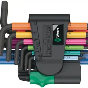 Winkelschraubendrehersatz 950/9 9-tlg.Ku.-Halter SW 1,5-10mm kurz Kugelk.WERA Expressversand