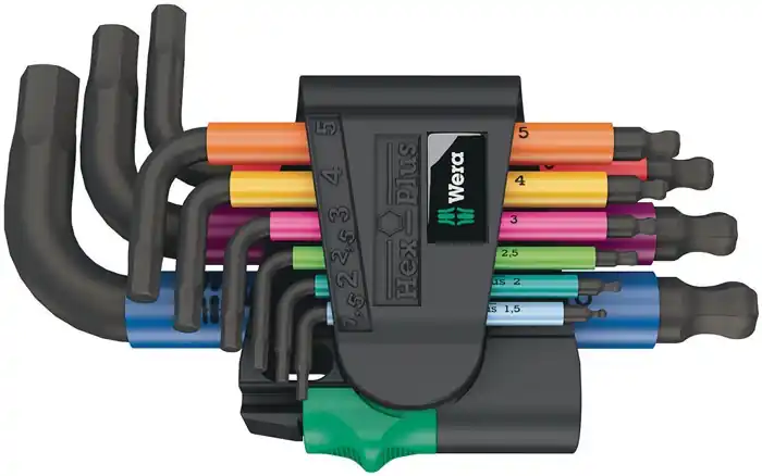 Winkelschraubendrehersatz 950/9 9-tlg.Ku.-Halter SW 1,5-10mm kurz Kugelk.WERA Expressversand