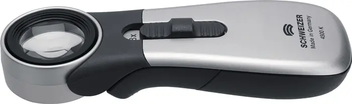 Bestpreis Handleuchtlupe Tech-Line CLASSIC Vergr.8x LED Linsen-D.30,0mm SCHWEIZER