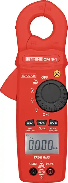 Leckstromzange CM 9-1 Messber.0,010 mA-60 A AC Zangenöffnung max.23mm BENNING Markenprodukt