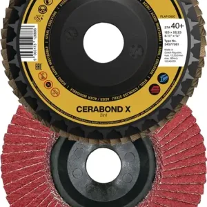 Nur Heute Fächerscheibe CERABOND D.125mm K.40 fl.INOX Keramikkorn TYROLIT VE: 5 Stück