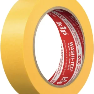 Abdeckband 3308 WASHI-TEC®Premium Plus Goldkrepp® glatt gelb L.50m B.18mm Rl.KIP VE: 12 Rollen Schnäppchen