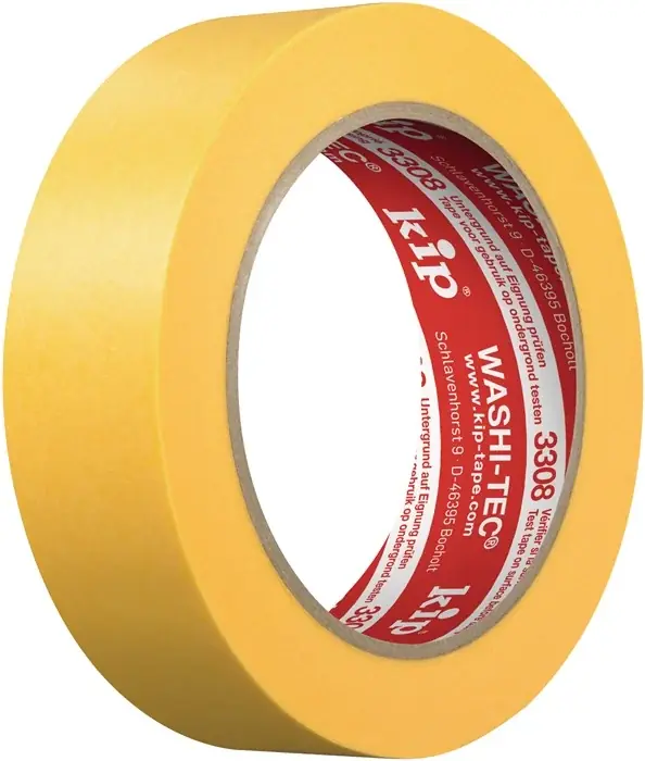Abdeckband 3308 WASHI-TEC®Premium Plus Goldkrepp® glatt gelb L.50m B.18mm Rl.KIP VE: 12 Rollen Schnäppchen