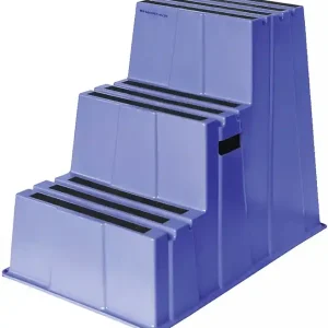 Schwerlasttritt Stufen 3 Plattform-H.730mm Ku.blau Saisonangebot