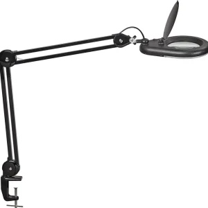 LED-Lupenleuchte Glaslinse 127mm 5Zoll Tischklemme schwarz Abdeckung,runder Kopf Beliebt