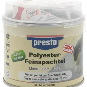 2K-Feinspachtel weiß,Härter rot 250g Dose PRESTO VE: 6 Stück Saisonangebot
