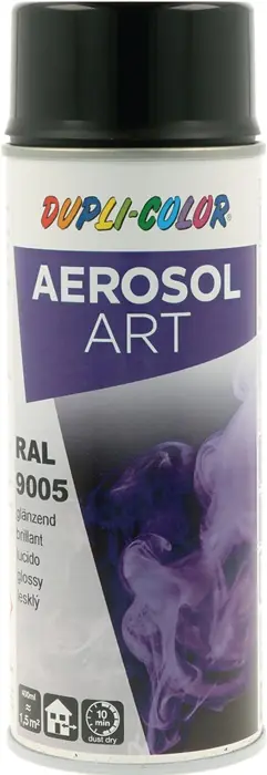 Neue Kollektion Buntlackspray AEROSOL Art tiefschwarz glänzend RAL 9005 400ml Spraydose VE: 6 Stück