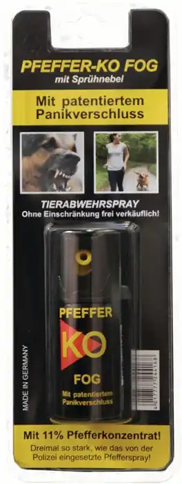 Neuheit Tierabwehrspray PFEFFER-KO FOG 40ml m.Gürtelclip Spraydose BALLISTOL VE: 6 Stück