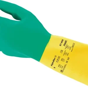 Chemiehandschuh AlphaTec® 87-900 Gr.8,5-9 grün/gelb EN 388,EN 374,EN 421 VE: 12 Paare Preiswert