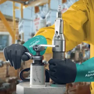 Jetzt Kaufen Chemiehandschuh Alpha-Tec 58-535W Gr.9 grün/grau EN 388,EN 374,EN 1149 Kat.III VE: 6 Paare