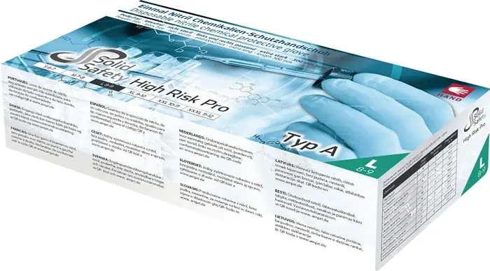Nur Heute Einw.-Handsch.HighRisk Pro Gr.L blau PSA III Nitril