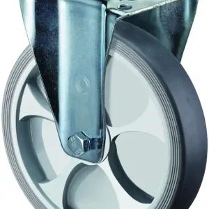 Neu Bockrolle D.100mm Trgf.110kg thermopl.Ku.Platte L104xB80mm BS ROLLEN