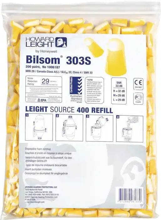 Knallerangebot Gehörschutzstöpsel Bilsom 303S EN 352-2 SNR 32 dB Nachfüllpack 200 PA/Pack,Gr.S