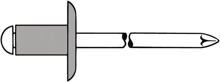 Blindniet Nietschaft dxl 5,0x20,0mm K11 Alu/Stahl 250 St.GESIPA VE: 250 Stück Direkt Vom Hersteller